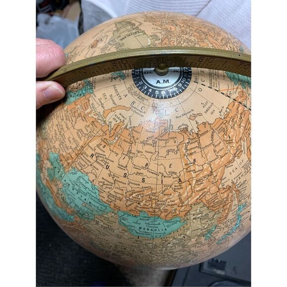Vintage Cram’s Imperial World 12” Globe With Metal Base - Picture 8 of 8